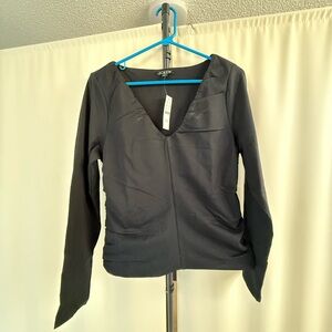 J. Crew Elegant Black V-Neck Top